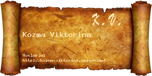 Kozma Viktorina névjegykártya